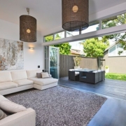 bifold doors connect the outside to indoors